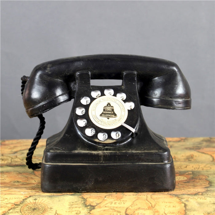 Resin Handicraft Retro Telephone
